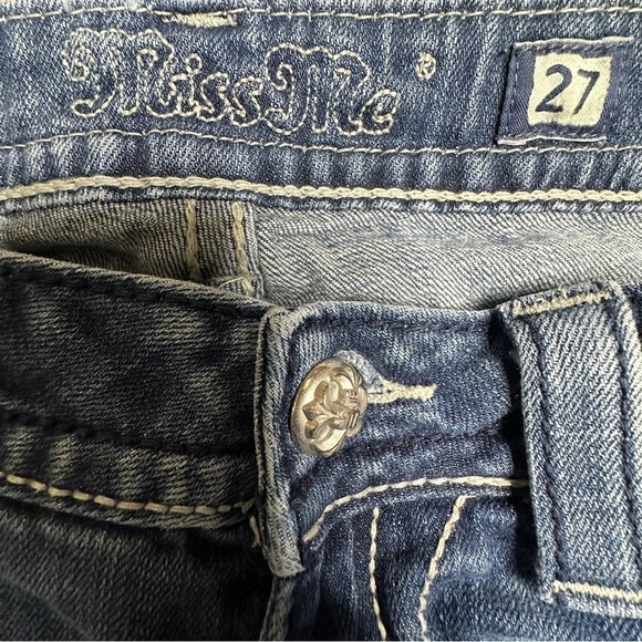 MIss Me Buckle Easy Boot cross embellished jeans 27 - Picture 9 of 10